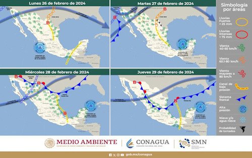 Mapa Morelos mostrando calor