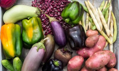 Chiles, papas, Ejotes y varias verduras