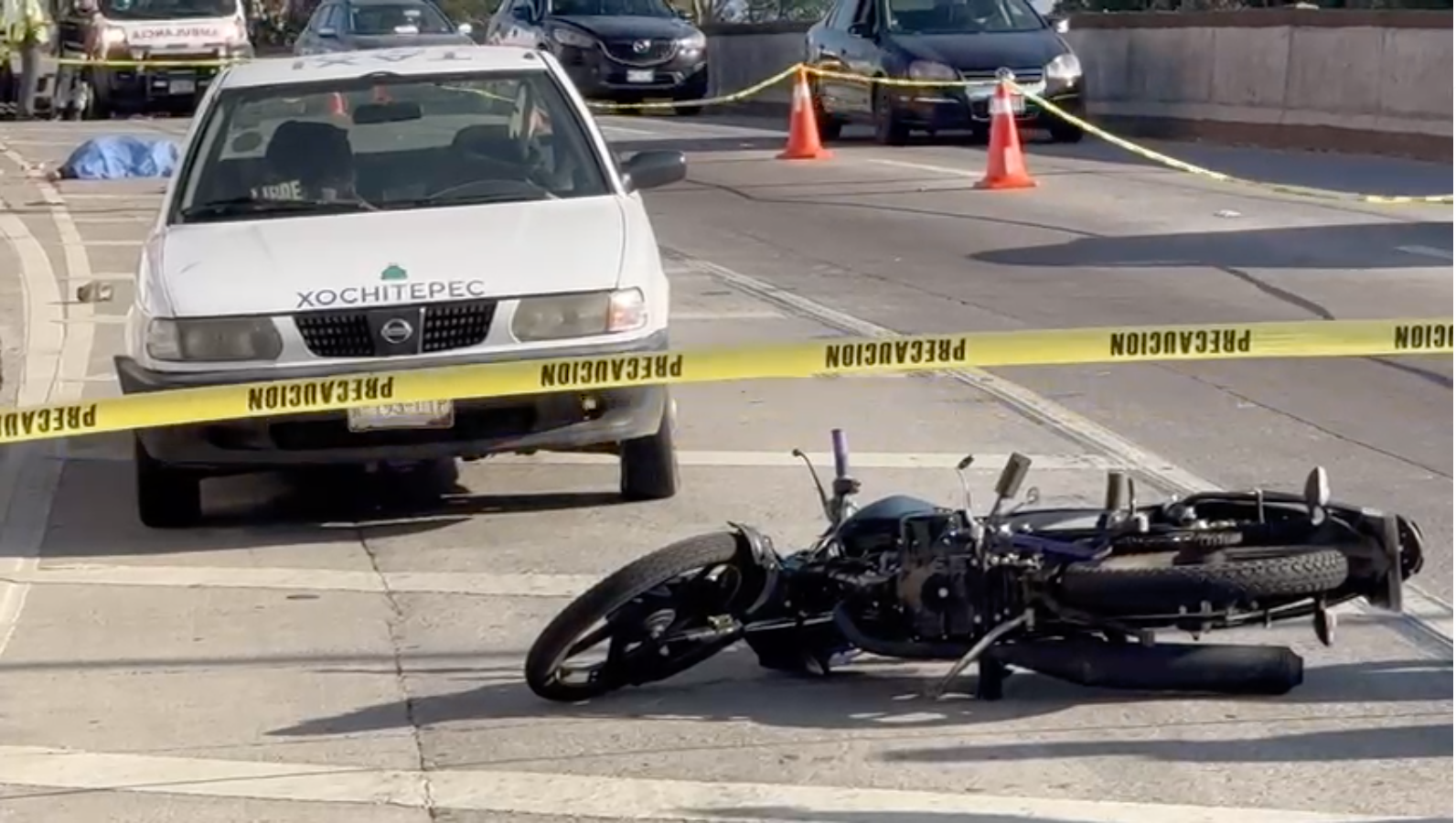 Motociclista en el paso express