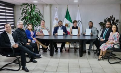 Magistrados firmando convenio con IMPEPAC