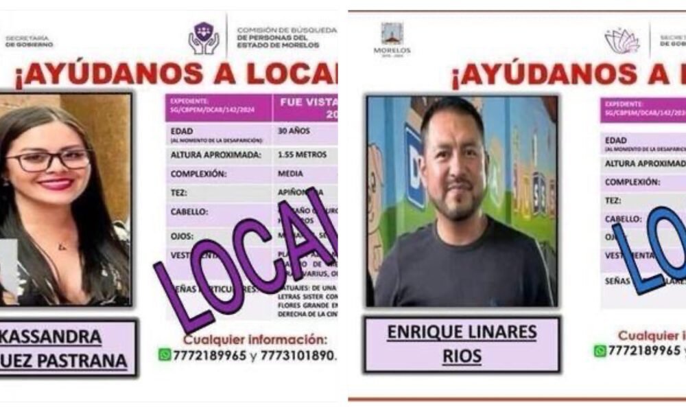 Fichas de búsqueda de dos peritos