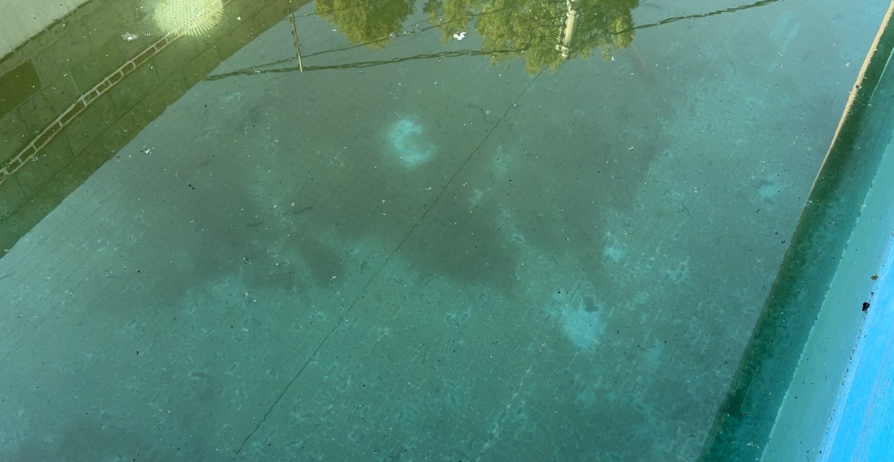 Agua turbia de una alberca