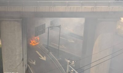 Incendio de la pipa en Iztapalapa.