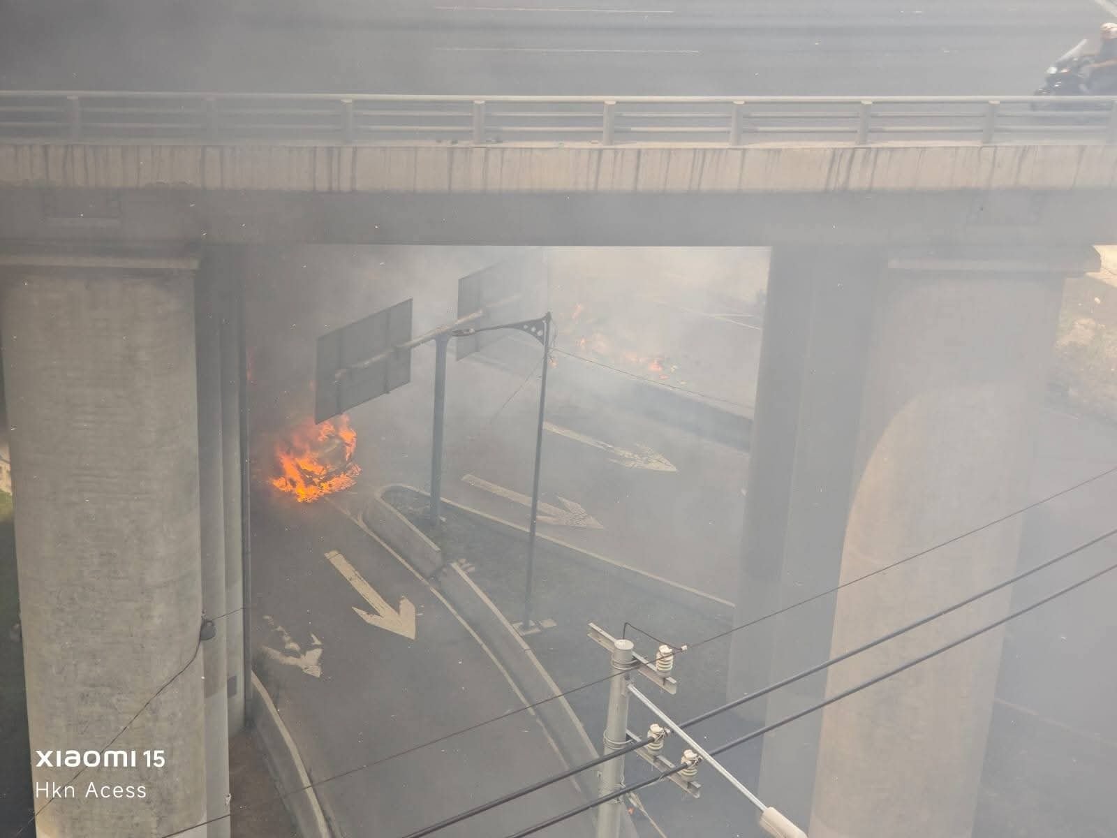 Incendio de la pipa en Iztapalapa.