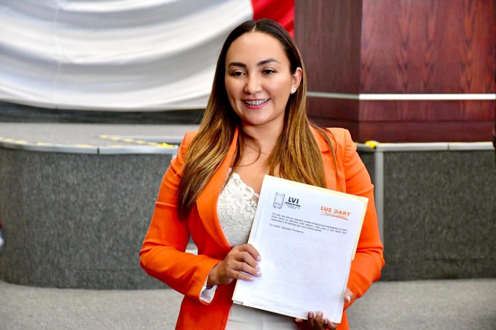 Fotografía muestra a la diputada Luz Dary Quevedo Maldonado.